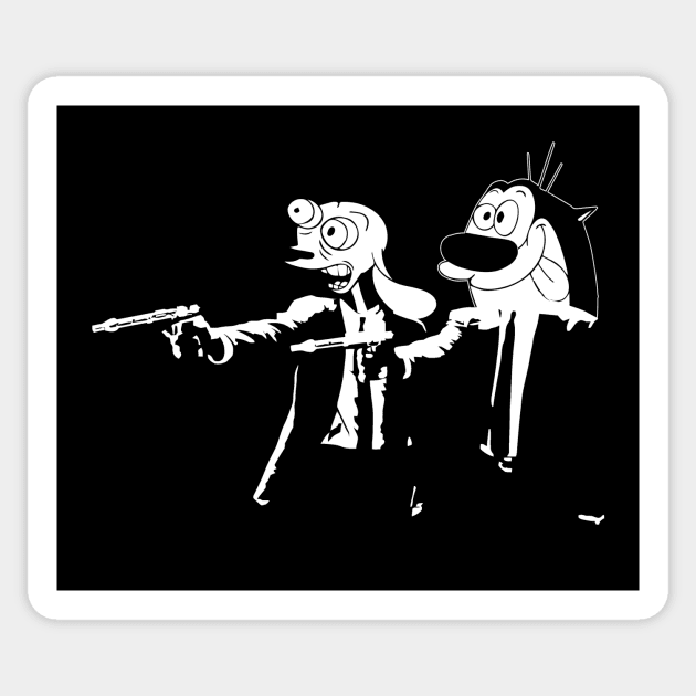 Ren And Stimpy Pulp Fiction Sticker by Nova5